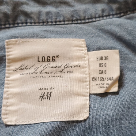 H&M light jeans look shirt - Picture 4 of 5